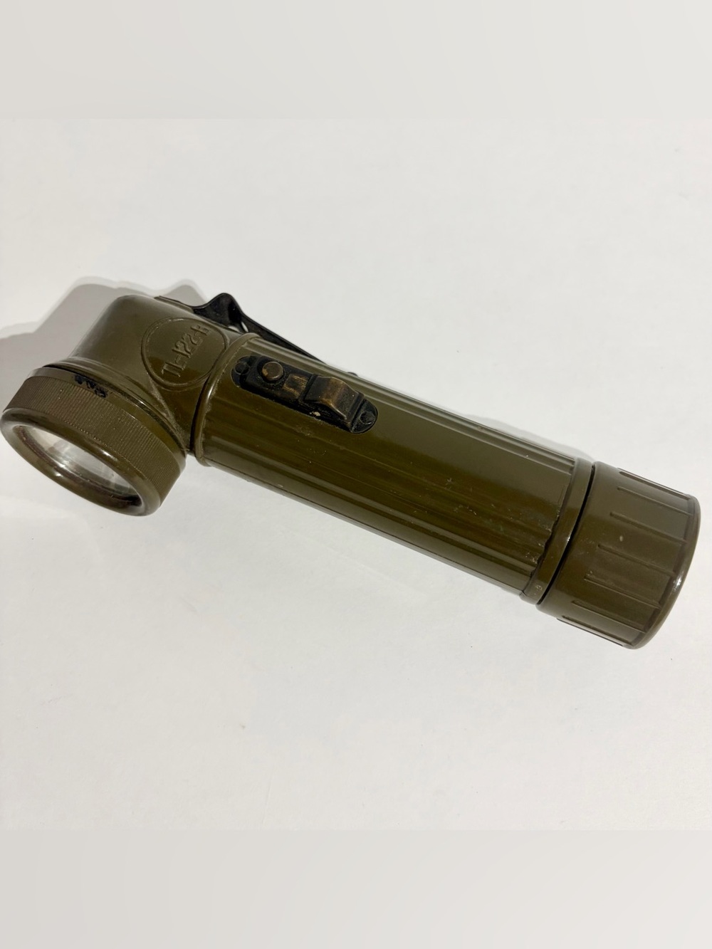 US Army USA Lite TL-122-B Military WW2 Flashlight Angle Green Olive Drab Vintage